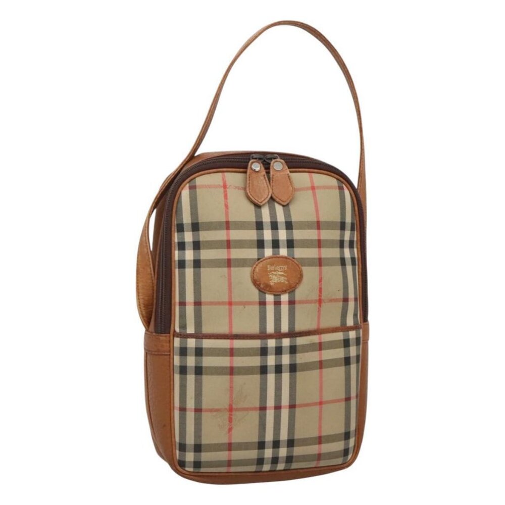 Burberrys Nova Check Blue Label Shoulder Bag Canvas Beige Auth - Picture 14 of 16